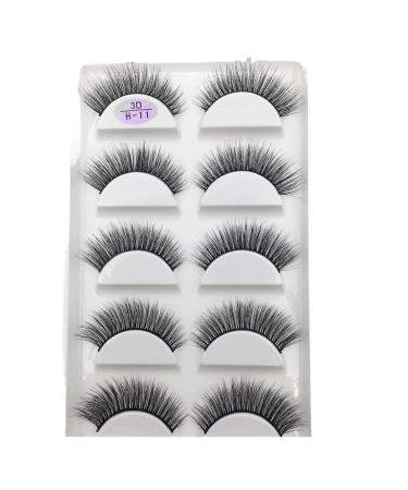 UAMOU 16 Style 10/50 Boxes 3D Mink Lashes Natural Cross False Eyelashes Long Messy Makeup Eye Lashes Faux Cils Maquillaje Cheerfully (Color : 5Pairs H 11 Size : 100 Boxes 500Pairs)