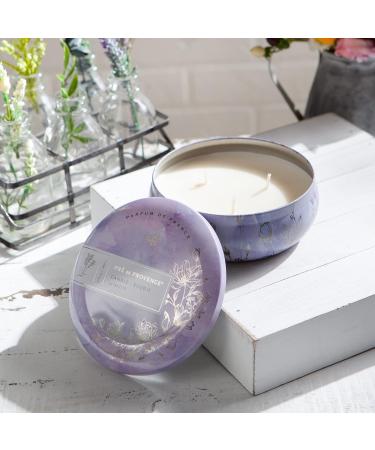Pre de Provence Lavender 3 Wick Candle Tin - Heritage Home Fragrance Collection | 10.5 oz | International Shipping - Buy Online on GoSupps.com
