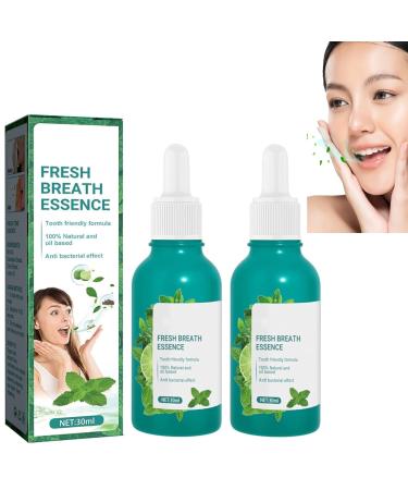 Fresh Breath Oral Care Essence 2024 Fresh Breath Care Essence Fresh Breath Essence Fresh Breath Oral Care Clean Teeth Gel Dry and Bad Mouth Smell Removing Drops Long Lasting Fresh Breath (2PC)
