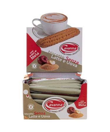 Cavanna Cavanna Vegan cookies without milk and eggs individually wrapped 30 g with apple pulp (display 30 pieces) - Made in Italy