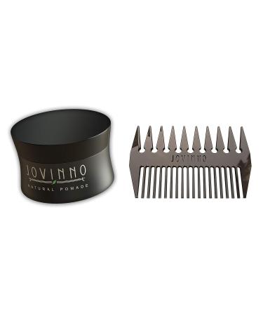 Jovinno Premium Natural Pomade 5oz + Metal Hair & Beard Comb Gift Set - Buy Online on GoSupps.com