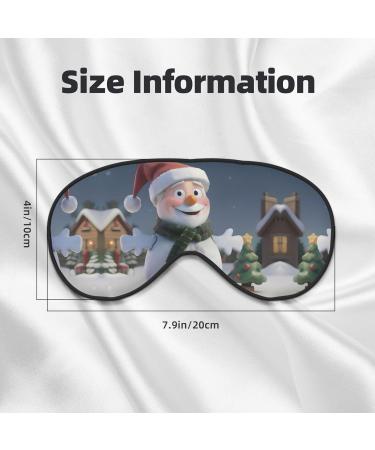 Christmas Santa Snowman Print Double-Sided Eye Mask | Soft Light Blocking for Enhanced Sleep Quality - Buy Online on GoSupps.com