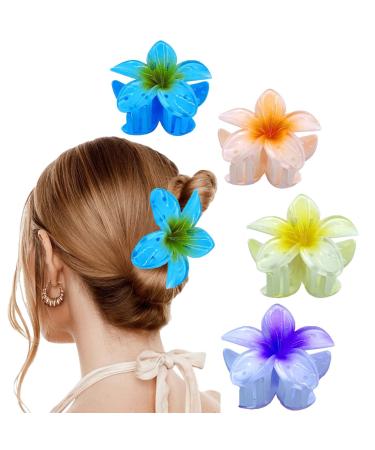 Flower Hair Clips  4Pcs Flower Hair Claw Clips for Women Thin Thick Curly Hair 90's Strong Hold Jaw Clip  Hair Accessories for Women
