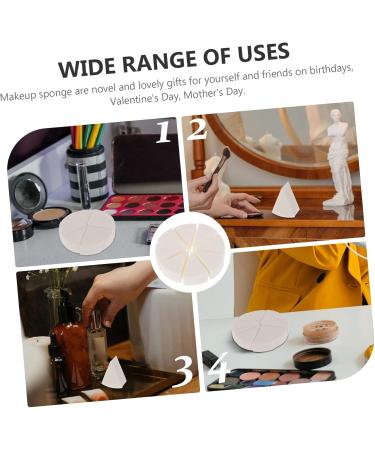 POPETPOP 10 Sets Triangular Sponge Puff Mini Makeup Sponge Triangle Powder Puff Makeup Wedge Sponges Triangle Cosmetic Sponge Emulsion Dry Puff Wedge Shape Girl White - Buy Online on GoSupps.com