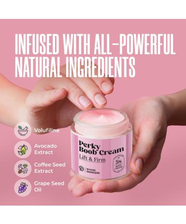Divine Derriere Perky Body Cream - Skin Tightening & Moisturizing Lift for Firm Chest & D collet | Volufiline for Saggy Crepey Skin - Buy Online on GoSupps.com