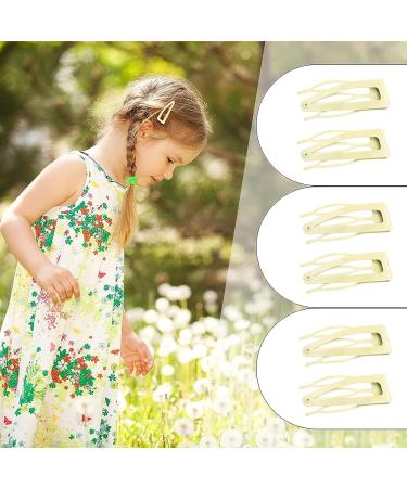Mbsomnus 18-Piece Double Grip Hair Clips - Snap Metal Barrettes for Women and Girls - Light Yellow Hair Accessories for Styling and Salons - Buy Online on GoSupps.com
