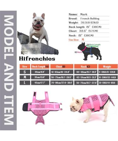 Hofrenchies Mermaid Dog Bathing Suit | Safety Vest for French Bulldogs | Size S - Buy Online on GoSupps.com
