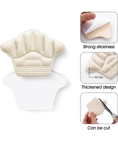 Sibba Heel Grips - 2 Pairs of Self-Adhesive Heel Cushions for Large Shoes | Comfortable Shoe Fillers in Skin Color & Black | Improve Fit & Comfort - Buy Online on GoSupps.com