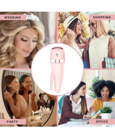 lyanny Eyelash Curler Heat Lash Curling Tool Eye Curler for Lashes - Rechargeable Eye Lash Makeup Tool Handheld Eyelash Heated Curler for Most Eye Shapes Pink - Buy Online on GoSupps.com