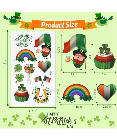Gaubi St. Patrick's Day Temporary Tattoos - 10 Sheets Shamrock Waterproof Fake Stickers for Kids | Party Favors & Decorations for Toddlers, Boys, and Girls - Buy Online on GoSupps.com