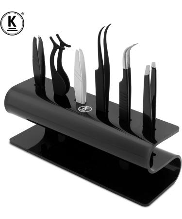 K-Pro Tweezers Holder - Plastic Stand for 6 Tweezers | Black - Perfect for Beauty & Craft Use | International Shipping Available - Buy Online on GoSupps.com