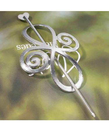 Yheakne Vintage Celtic Knot Hair Slide Pin Silver Celtic Infinity Hair Barrette Long Hair Pin Pin Bun Holder Clips Decorative Hair Accessories for Women and Girls - Buy Online on GoSupps.com