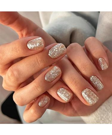 Glitter Nail Polish - Flash Shinny Gold Nail Varnish - Quick Drying & Long Lasting Nail Polish - No Need Baking & Easy to Apply Nail Polish for Women Glitter Gold - Buy Online on GoSupps.com