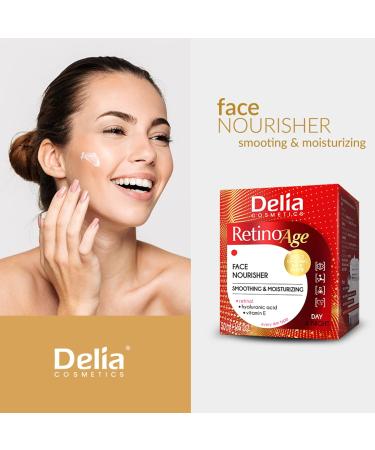 Delia Cosmetics - Retinoage - Face Cream Retinol Q10 Shea Butter Macadamia Oil Aloe Vera Gel Vitamin E Firming Nourishing Anti Aging Day & Night Cream - 50ml Nourisher Day & Night Cream - Buy Online on GoSupps.com