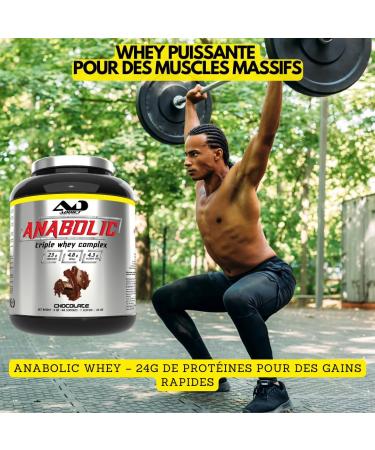 Addict Sport Nutrition Anabolic Triple Whey Concentrated Isolated and Hydrolyzed Whey Protein Pure Protein BCAA Glutamine Muscle Growth and Recovery 2kg Salted Caramel - Buy Online on GoSupps.com
