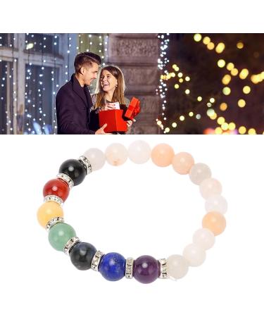 Harmony Chakra Bracelet | 7-Chakra Crystal Bracelet with Pink Aventurine for Emotions & Anxiety Relief | Ideal for Meditation & Yoga - Buy Online on GoSupps.com