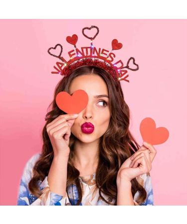 Vatocu Light Up Heart Headband Led Valentine's Day Headpiece Luminous Sequins Heart Hair Accessories for Holiday Wedding Party Gift - Buy Online on GoSupps.com