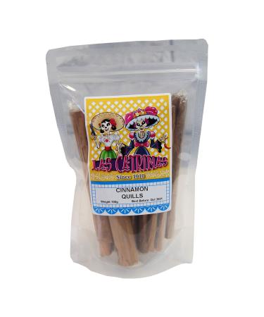 Las Catrinas Cinnamon Quills - Canela 100g / Mexican Cinnamon Sticks Cinnamon Seasoning Sticks for Cooking