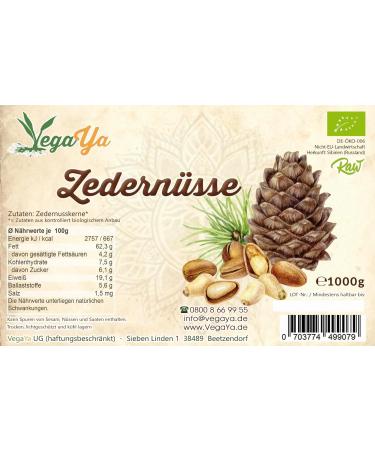 Buy Organic Cedar Nuts 1Kg - Raw Food Quality from Altai Mountains | Vegaya - Buy Online on GoSupps.com