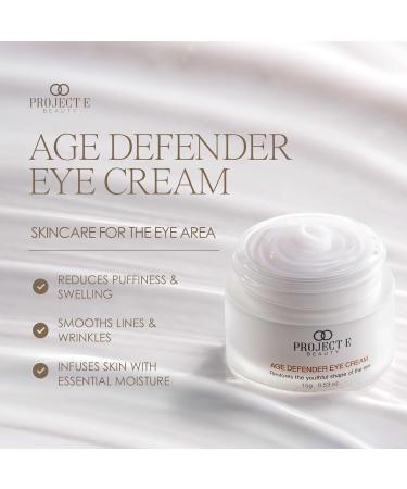 Project E Beauty Age Defender Eye Cream - Brightening & Smoothing Anti-Aging Eye Treatment Reduces Dark Circles & Lines Hydrating Formula 15g - Buy Online on GoSupps.com