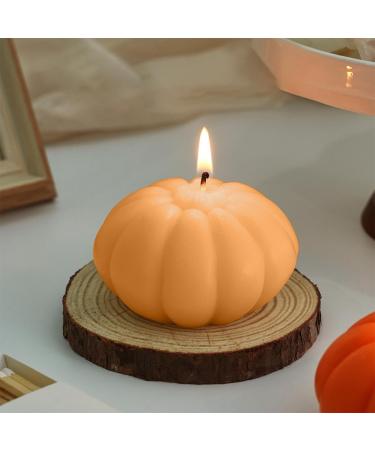 Halloween Aromatherapy Candles Fall Pumpkin Candles Natural Soy Candles Home Aromatherapy Candles Halloween Decorative Candles for Gift Giving (Orange)