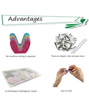 AOUXSEEM Faux Leather Hair Bow DIY Kit - 20 Sets | Pre-Cut Pieces & Clips for Fashionable Hair Accessories - Buy Online on GoSupps.com