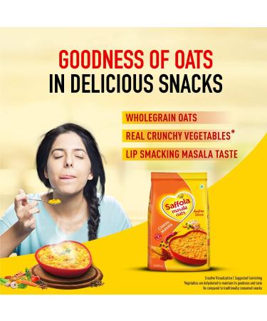 Saffola Masala Oats 38g: Classic Tasty & Healthy Evening Snack - Buy Online on GoSupps.com