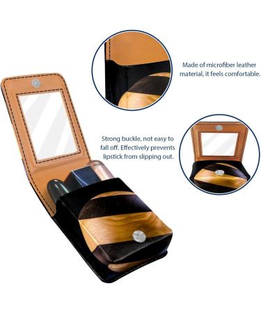 Buy Leather Lipstick Case with Mirror | Mini Lip Gloss Organizer | Wooden Ball P948x0jxjs | International Shipping Available - Buy Online on GoSupps.com