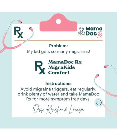MamaDoc Rx MigraKids Comfort | Riboflavin Magnesium & CoEnzyme Q10 | Pediatric Science-Backed Migraine Support | Kids and Teens Ages 6+ | 120 Capsules - Buy Online on GoSupps.com