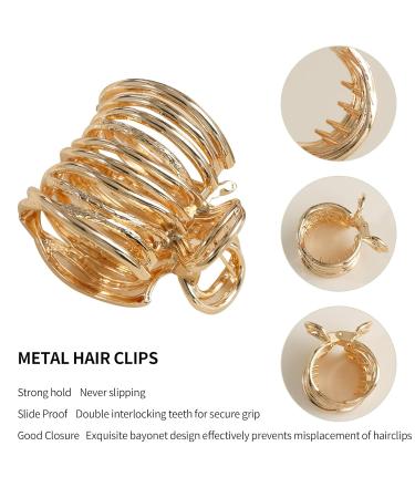 Irikdescia High Ponytail Clips - 3 Pieces Metal Hair Accessories for Thick Hair - Fashionable Gold Silver Black Styles - Buy Online on GoSupps.com