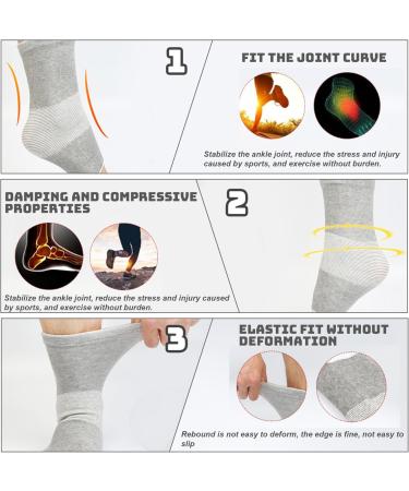 Ankle Compression Socks for Women & Men - 2 Pairs Bamboo Support Socks for Pain Relief & Anti-Fatigue - Buy Online on GoSupps.com