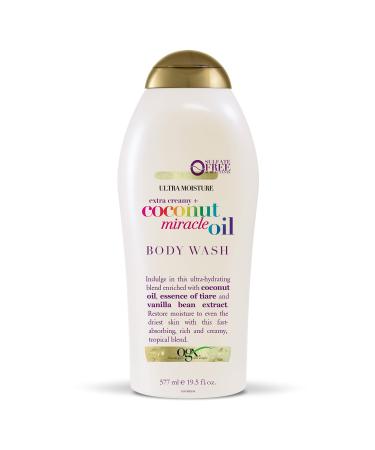 OGX Extra Creamy + Coconut Miracle Oil Ultra Moisture Body Wash 19.5 Fl Oz