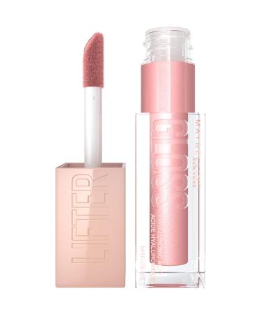 Maybelline Lifter Gloss  Hydrating Lip Gloss with Hyaluronic Acid  High Shine for Plumper Looking Lips  Opal  Pink Neutral  0.18 Ounce
