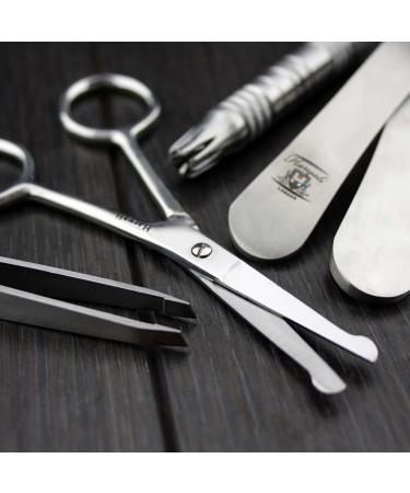 5-Piece Professional Shaving & Manicure Kit - Unisex Stainless Steel Travel Set | London Quality - Buy Online on GoSupps.com