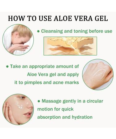 Aloe Vera Gel for Sunburn Relief Hydrating Travel Size Aloe Vera Gel for Face Moisturizing Sunburn Relief After Sun Lotion Fast Absorbing Non-Sticky Cooling After Sun Lotion Face Moisturizer (D) - Buy Online on GoSupps.com