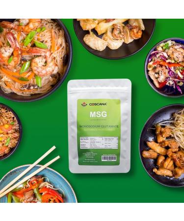MSG by COSCANA (1 lb 454 g) Monosodium Glutamate Powder Umami Powder Naturally Delicious Umami Seasoning Non-GMO Ideal for Asian Cuisine Made in Japan Packed in Canada 454 g (Pack of 1) - Buy Online on GoSupps.com