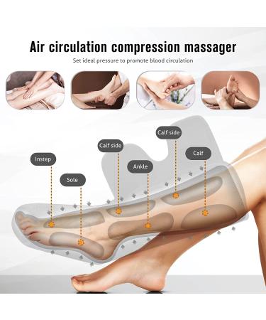 Air Compression Leg Massager with Heat - Gift for Men, Women, Mom, Dad - Perfect for Christmas, Mother's Day, Father's Day - Thank You Present - Buy Online on GoSupps.com