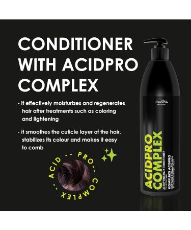 Joanna Professional Acidpro Complex Conditioner - PH-Balancing Color Stabilizing Strengthens Hair for Styling - 1000g - Buy Online on GoSupps.com