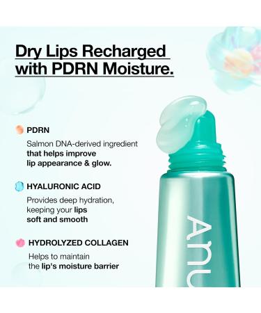 Anua PDRN Lip Serum Long-lasting Hydration for Dry Cracked Lips Non-Sticky Moisturizing Lip Care with Salmon DNA Hyaluronic Acid & Collagen Korean Skincare 0.33 fl.oz - Buy Online on GoSupps.com