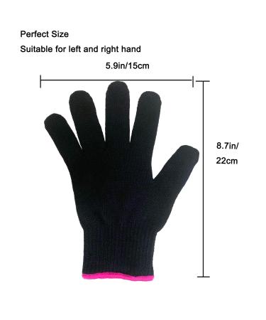 Professional Heat Resistant Gloves for Hair Styling - 2 Piece Set in Black - Buy Online on GoSupps.com