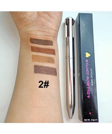  Deno 4-in-1 Makeup Eyebrow Pencil Eyeliner Lipliner and Highlighter Multicolor Waterproof Eyebrow Pencil Face Makeup - Buy Online on GoSupps.com