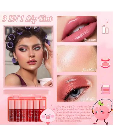 6 Colors Lip Tint Stain Set Mini Liquid Lipstick Waterproof & Long-Lasting Korean Lip and Cheek Tint | Vivid Color & High Pigment - Buy Online on GoSupps.com