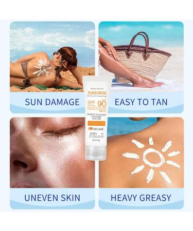 Face Sunscreen Face Sun Lotion Cream with SPF90 Beauty Skin Care Anti Sun UVA/UVB Radiation Protection Lotion For Face And Body SUN Protect for Outdoor Oil Free(40g) - Buy Online on GoSupps.com