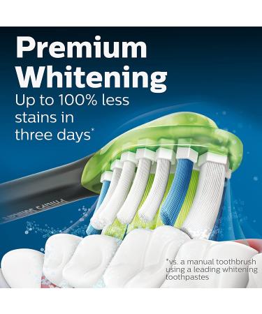 Philips Sonicare W3 Premium White Replacement Toothbrush Heads - Black (4 Pack) - Buy Online on GoSupps.com