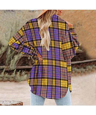 Buy routinfly Women's Plaid Shirt Jacket - Casual Long Sleeve Shacket with Lapel - Perfect for Every Occasion - Buy Online on GoSupps.com