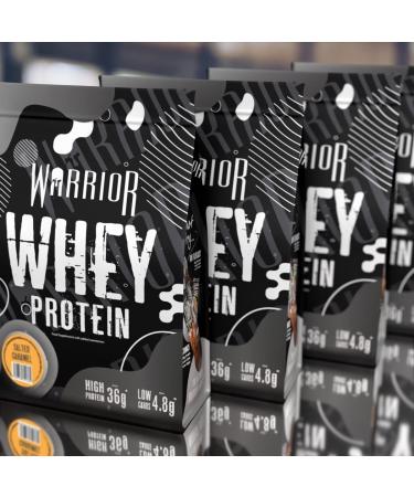 Warrior Whey Protein Powder 1kg - Up to 36g Protein, Low Sugar & Carbs, GMP Certified - Double Chocolate Flavor - Buy Online on GoSupps.com