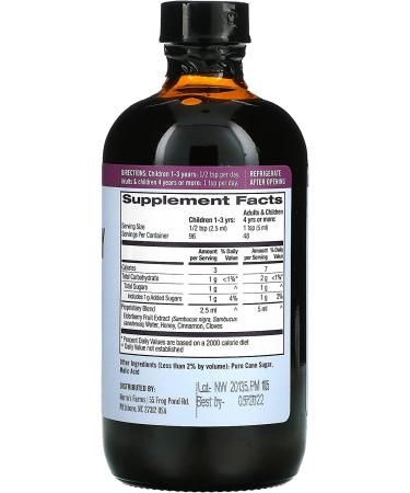 Norms Farms Elderberry Wellness Syrup 8 fl oz | Boost Immune Health - Buy Online on GoSupps.com
