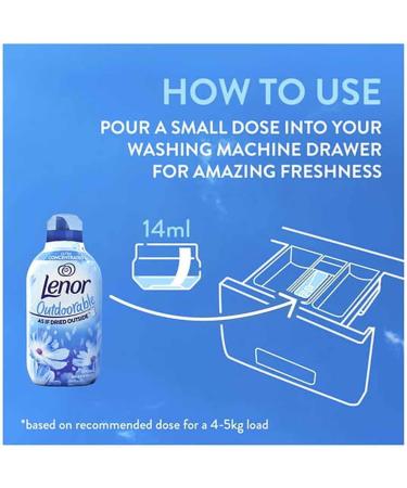 Lenor Outdoorable Fabric Conditioner Ultra Concentrated Freshness 33Washes Spring Awakening Scent 2Pk 2 x 462ml - Buy Online on GoSupps.com