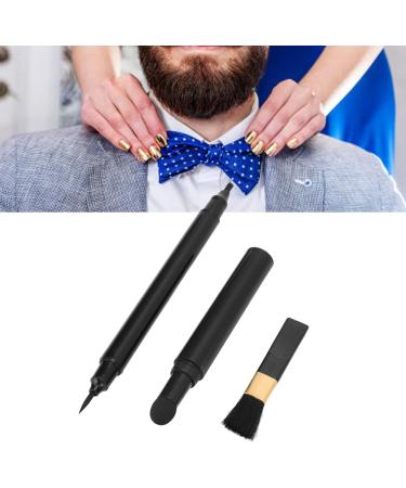 Pongnas 3 Pieces Beard Pencil Filler Dual Head 4 Tips Beard Pencil Waterproof Long Lasting Beard Shaping Pen for Mustache Black - Buy Online on GoSupps.com