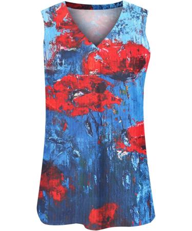 Shop Routinfly Summer Sexy Vest for Women | V Neck Sleeveless Floral Print Cami Blouse - Slim Fit & Stylish - Buy Online on GoSupps.com